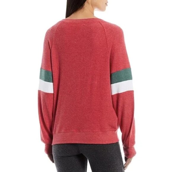 Wildfox "I CAN GET YOU ON THE NAUGHTY LIST" Fleece Pullover, Crimson - Picture 2 of 3
